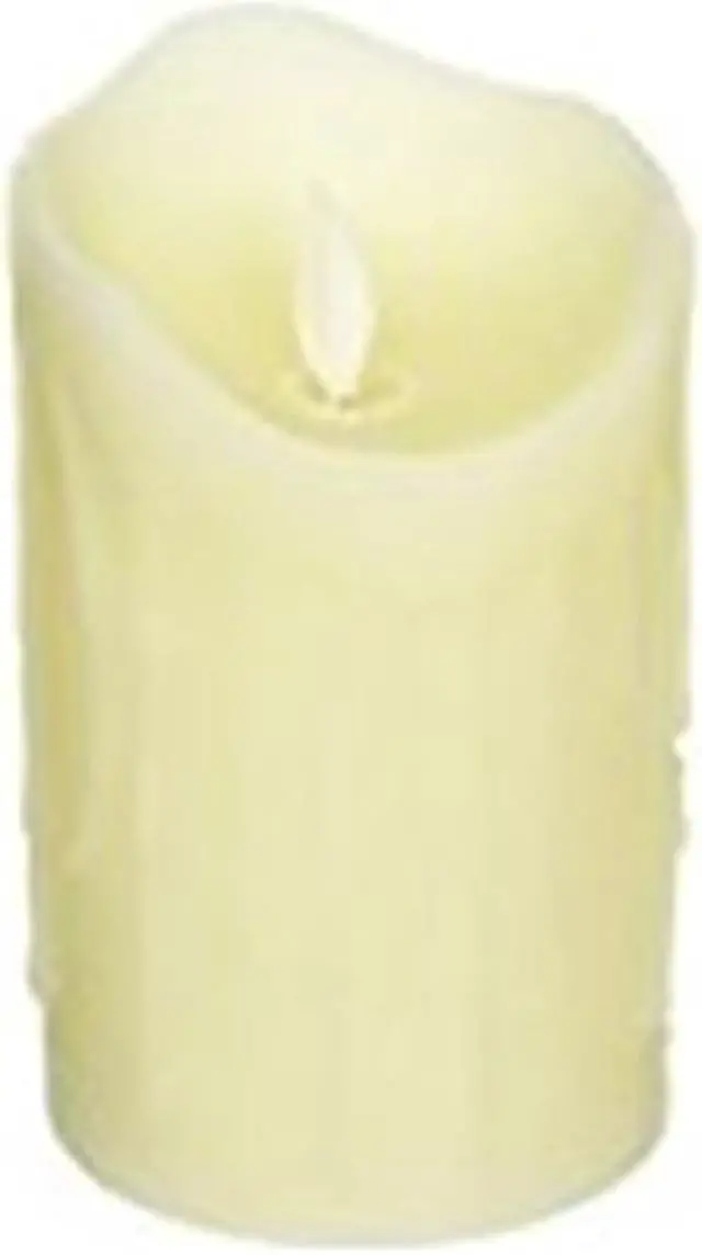 Alt view image 2 of 7 - Etronic Real Wax 3D Dancing Flame Tear Wave Shaped Flickering Flameless Battery Powered LED Pillar Dripless Motion Candle