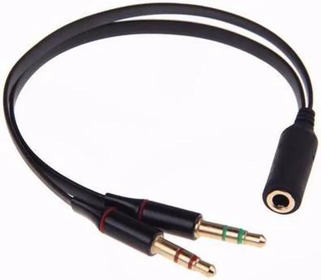 Main image of Topwin New 3.5mm Female to 2 Male Headphone Mic audio Y Splitter