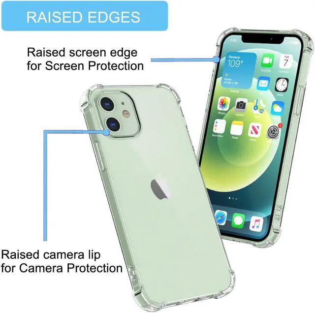 Alt view image 3 of 7 - iPhone 12 Pro Max Case, iPhone 12 Pro Max Clear Case, Tekcoo Shockproof Rugged Soft TPU Bumper Case Shell Ultra-Thin Slim Flexible Rubber Anti-Scratch Protective Phone Cover For iPhone 12 Pro Max