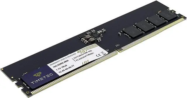 Alt view image 2 of 7 - Timetec 16GB DDR5 4800MHz PC5-38400 Unbuffered Non-ECC 1.1V CL40 1Rx8 Single Rank 288 Pin UDIMM Desktop Memory RAM Module Upgrade (16GB)