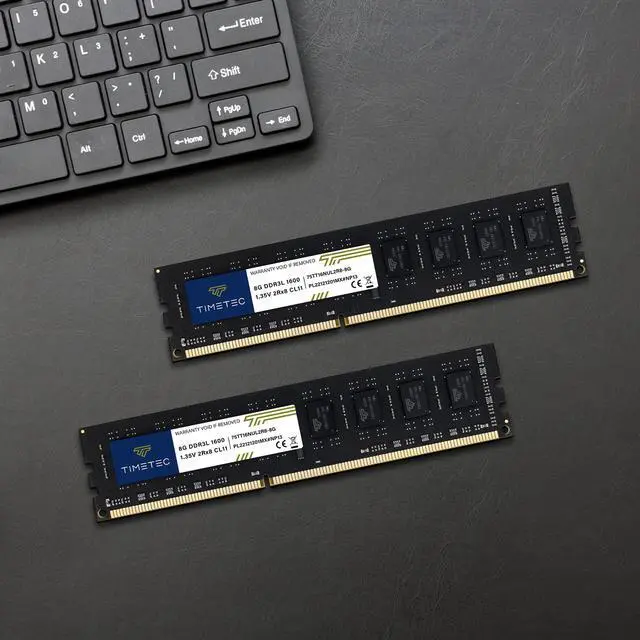 Alt view image 2 of 4 - Timetec 32GB KIT(4x8GB) DDR3L / DDR3 1600MHz (DDR3L-1600) PC3L-12800 / PC3-12800 Non-ECC Unbuffered 1.35V/1.5V CL11 2Rx8 Dual Rank 240 Pin UDIMM Desktop PC Computer Memory RAM(SDRAM) Module Upgrade