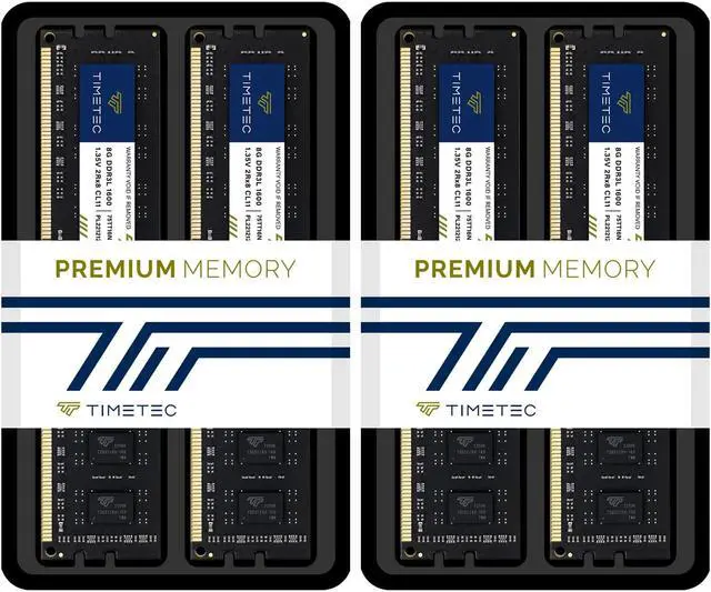 Alt view image 4 of 4 - Timetec 32GB KIT(4x8GB) DDR3L / DDR3 1600MHz (DDR3L-1600) PC3L-12800 / PC3-12800 Non-ECC Unbuffered 1.35V/1.5V CL11 2Rx8 Dual Rank 240 Pin UDIMM Desktop PC Computer Memory RAM(SDRAM) Module Upgrade