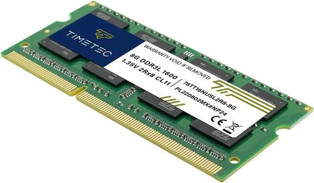 Alt view image 5 of 5 - Timetec 32GB KIT(4x8GB) DDR3L / DDR3 1600MHz (DDR3L-1600) PC3L-12800 / PC3-12800 Non-ECC Unbuffered 1.35V/1.5V CL11 2Rx8 Dual Rank 204 Pin SODIMM Laptop Notebook PC Computer Memory RAM Module Upgrade