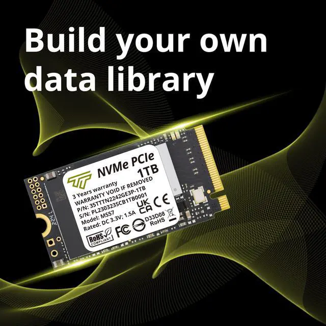 Alt view image 5 of 7 - Timetec 1TB M.2 2242 SSD NVMe PCIe Gen3x4 3D NAND TLC Read/Write Speed Up to 2,100/1,600 MB/s Compatible with Lenovo Thinkpad X1 Nano Gen 2 /ThinkPad 11e Yoga Gen 6 /Thinkpad E15, Laptop and Desktop