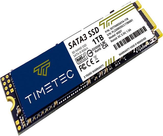 Timetec 256GB SSD 3D NAND SATA III 6Gb/s M.2 2280 NGFF 128TBW Read Speed Up  to 550MB/s SLC Cache Performance Boost Internal Solid State Drive for PC
