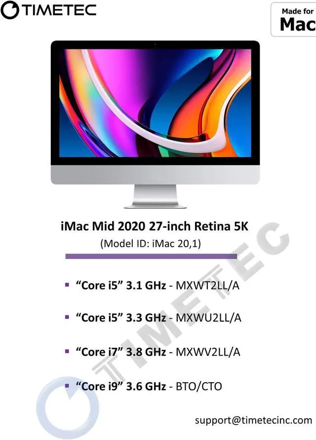 Alt view image 4 of 7 - Timetec 32GB Compatible for Apple DDR4 2666MHz for Mid 2020 iMac (20,1 / 20,2) / Mid 2019 iMac (19,1) 27-inch w/Retina 5K Display, Late 2018 Mac Mini (8,1) PC4-21333 / PC4-21300 SODIMM MAC RAM Upgrade