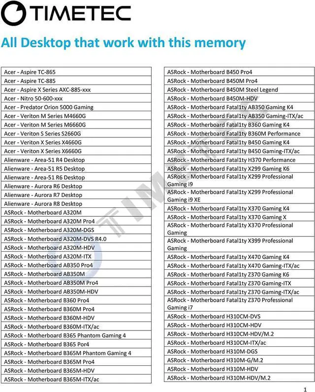 Alt view image 2 of 7 - Timetec 16GB DDR4 2666MHz PC4-21300 Non-ECC Unbuffered 1.2V CL19 1Rx8 Single Rank 288 Pin UDIMM Desktop PC Computer Memory RAM Module Upgrade (16GB)