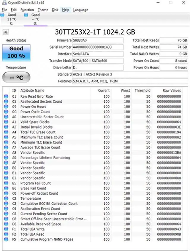 Alt view image 7 of 7 - Timetec 1TB 2.5 Inch SATA III 3D NAND Internal Solid State Drive SSD