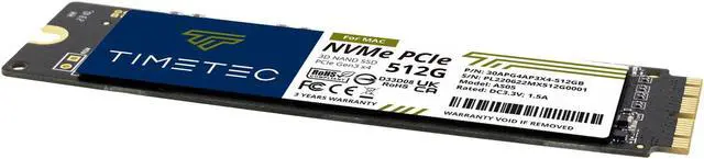 Alt view image 5 of 7 - Timetec 512GB MAC SSD NVMe PCIe Gen3x4 3D NAND TLC Read Up to 2,000MB/s Compatible with Apple MacBook Air (2013-2015, 2017), MacBook Pro (2013-2015), iMac (2013-2019), Mac Pro (2013), Mac Mini (2014)