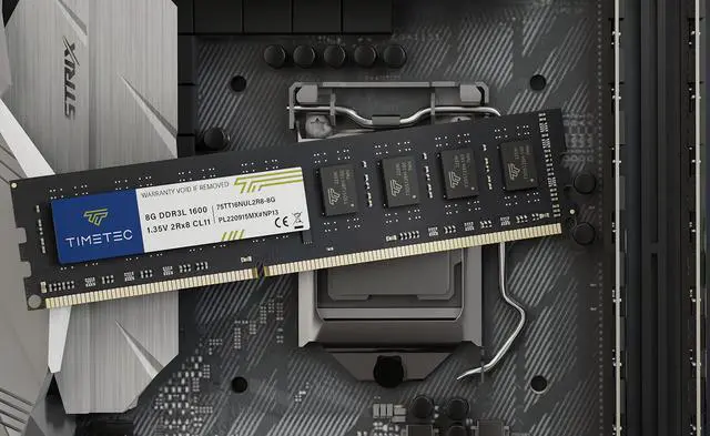 Alt view image 6 of 7 - Timetec 8GB DDR3L / DDR3 1600MHz (DDR3L-1600) PC3L-12800 / PC3-12800 (PC3-12800U) Non-ECC Unbuffered 1.35V / 1.5V CL11 2Rx8 Dual Rank 240 Pin UDIMM Desktop PC Computer Memory RAM Module Upgrade (8GB)