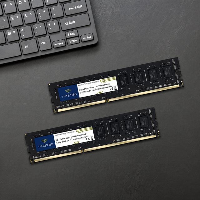 Alt view image 3 of 7 - Timetec 16GB KIT(2x8GB) DDR3L / DDR3 1600MHz (DDR3L-1600) PC3L-12800 / PC3-12800 Non-ECC Unbuffered 1.35V/1.5V CL11 2Rx8 Dual Rank 240 Pin UDIMM Desktop PC Computer Memory RAM(SDRAM) Module Upgrade