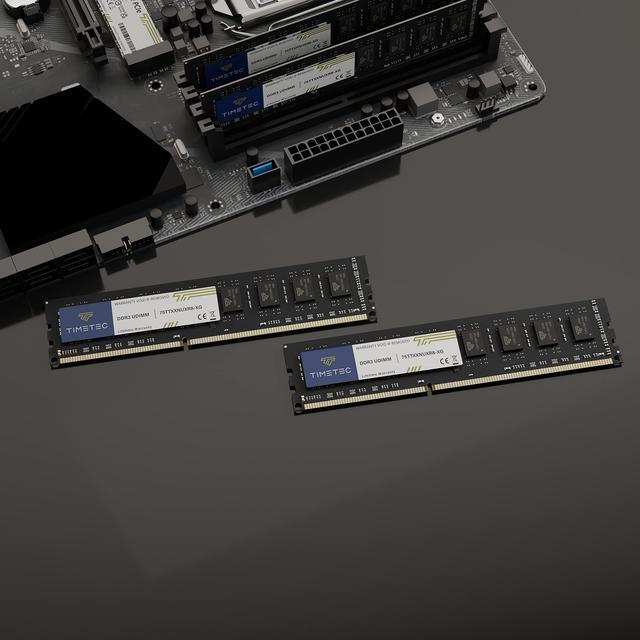 Alt view image 3 of 7 - Timetec 4GB DDR3 / DDR3L 1333MHz PC3-10600 Non-ECC Unbuffered 1.5V / 1.35V CL9 2Rx8 Low Density Dual Rank 240 Pin UDIMM Desktop PC Computer Memory RAM Module Upgrade (4GB)
