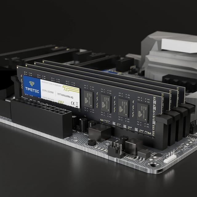 Alt view image 4 of 7 - Timetec 4GB DDR3 / DDR3L 1333MHz PC3-10600 Non-ECC Unbuffered 1.5V / 1.35V CL9 2Rx8 Low Density Dual Rank 240 Pin UDIMM Desktop PC Computer Memory RAM Module Upgrade (4GB)