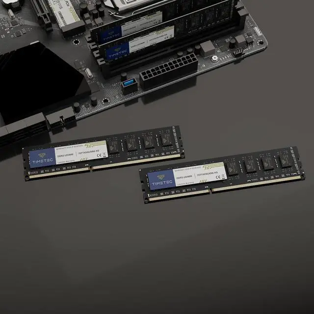 Alt view image 3 of 7 - Timetec 8GB DDR3 / DDR3L 1333MHz PC3-10600 Non-ECC Unbuffered 1.5V / 1.35V CL9 2Rx8 Dual Rank 240 Pin UDIMM Desktop Memory RAM Module Upgrade (8GB)