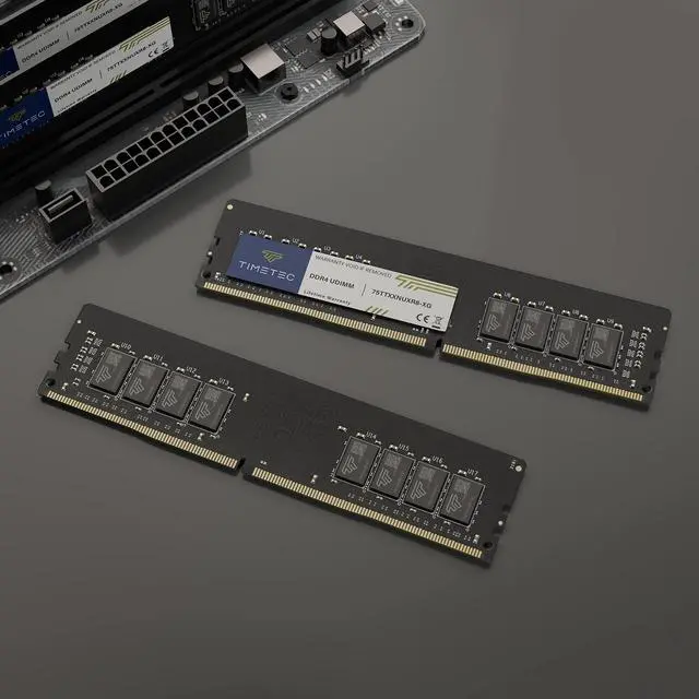Alt view image 3 of 6 - Timetec 8GB DDR4 2400MHz PC4-19200 Non-ECC Unbuffered 1.2V CL17 1Rx8 Single Rank 288 Pin UDIMM Desktop PC Computer Memory RAM Module Upgrade (8GB)