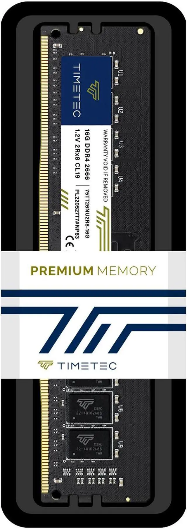 Alt view image 6 of 7 - Timetec 16GB DDR4 2666MHz PC4-21300 Non-ECC Unbuffered 1.2V CL19 2Rx8 Dual Rank 288 Pin UDIMM Desktop Memory RAM Module Upgrade (16GB)