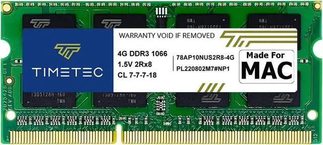 Main image of Timetec Hynix IC 4GB DDR3 1066MHz PC3-8500 Unbuffered Non-ECC 1.5V CL7 2Rx8 Dual Rank 204 Pin SODIMM Memory RAM Module Upgrade (4GB)