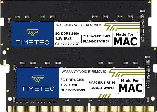 Main image of Timetec Hynix IC 16GB KIT(2x8GB) Compatible for Apple 2017 iMac 27-inch w/Retina 5K Display, 2017 iMac 21.5-inch w/Retina 4K or Non-Retina Display DDR4 2400MHz PC4-19200 CL17 SODIMM (16GB KIT(2x8GB))