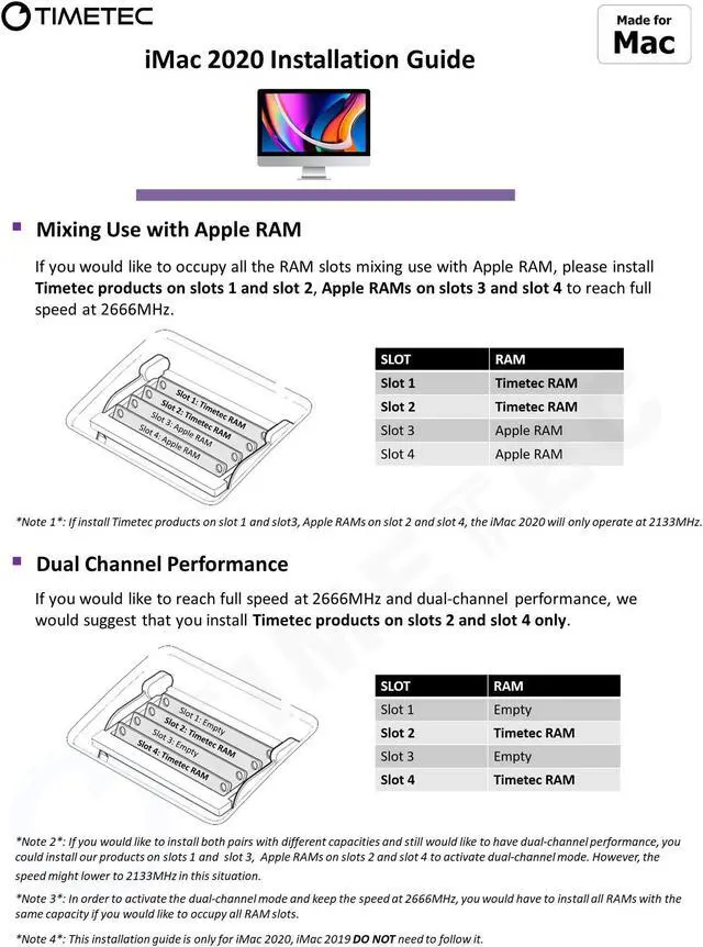 Alt view image 2 of 6 - Timetec 32GB KIT(2x16GB) Compatible for Apple DDR4 2666MHz / 2667MHz for Mid 2020 iMac (20,1/20,2) / Mid 2019 iMac (19,1) 27-inch w/Retina 5K, Late 2018 Mac mini (8,1) PC4-21333 /PC4-21300 MAC RAM