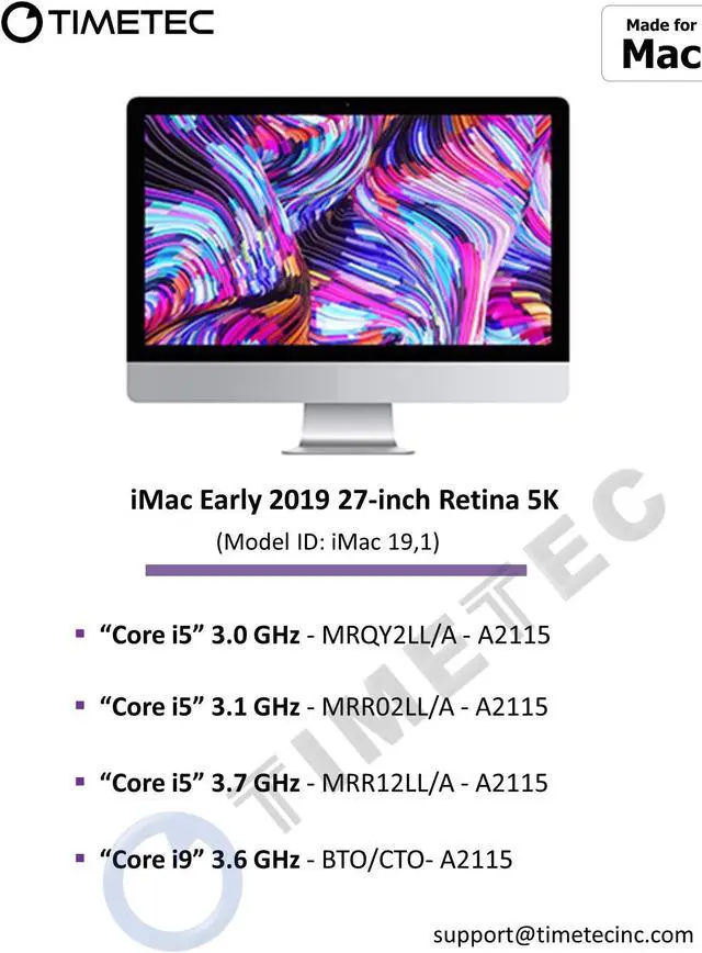 Alt view image 4 of 6 - Timetec 32GB KIT(4x8GB) Compatible for Apple DDR4 2666MHz for Mid 2020 iMac (20,1/20,2) / Mid 2019 iMac (19,1) 27-inch w/Retina 5K Display PC4-21333 / PC4-21300 CL19 SODIMM Memory MAC RAM Upgrade