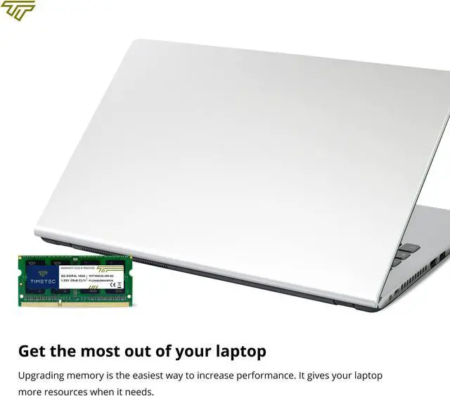 Alt view image 5 of 7 - Timetec 8GB DDR3L / DDR3 1600MHz (DDR3L-1600) PC3L-12800 / PC3-12800(PC3L-12800S) Non-ECC Unbuffered 1.35V/1.5V CL11 2Rx8 Dual Rank 204 Pin SODIMM Laptop Notebook PC Computer Memory RAM Module Upgrade