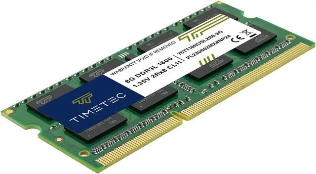 Alt view image 7 of 7 - Timetec 8GB DDR3L / DDR3 1600MHz (DDR3L-1600) PC3L-12800 / PC3-12800(PC3L-12800S) Non-ECC Unbuffered 1.35V/1.5V CL11 2Rx8 Dual Rank 204 Pin SODIMM Laptop Notebook PC Computer Memory RAM Module Upgrade