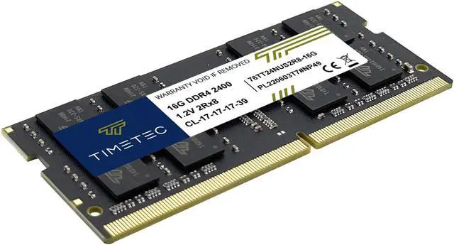 Alt view image 4 of 6 - Timetec 16GB DDR4 2400MHz PC4-19200 Non-ECC Unbuffered 1.2V CL17 2Rx8 Dual Rank 260 Pin SODIMM Laptop Notebook PC Computer Memory RAM Module Upgrade (16GB)