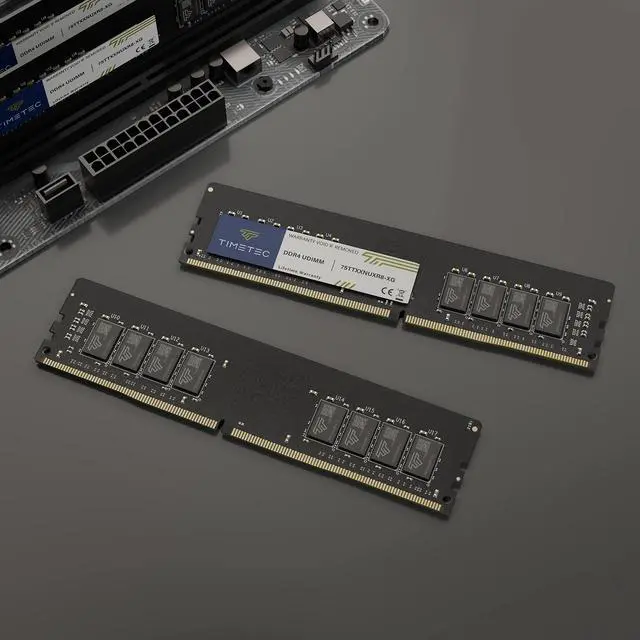 Alt view image 3 of 5 - Timetec 16GB DDR4 3200MHz (or 2933MHz or 2666MHz) PC4-25600 CL22 1.2V Non-ECC Unbuffered 2Rx8 Dual Rank 288 Pin UDIMM Desktop PC Computer Memory RAM Module Upgrade