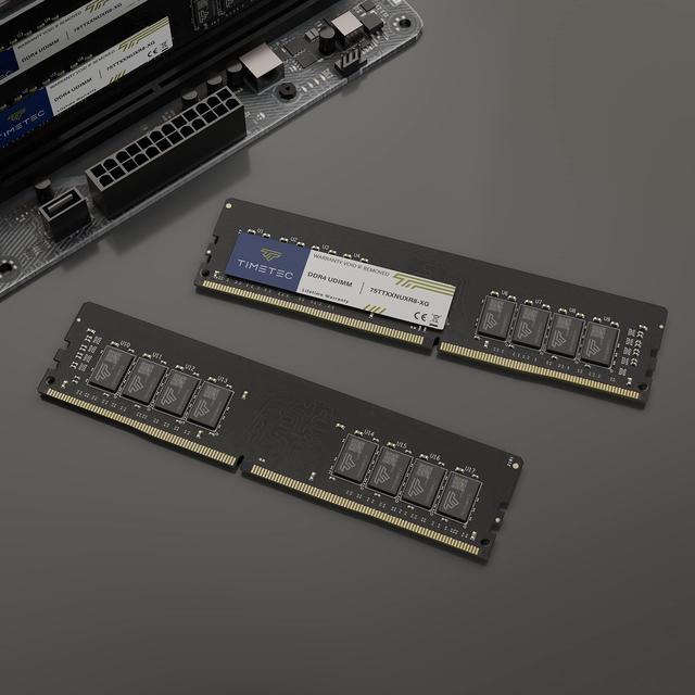 Alt view image 4 of 5 - Timetec 32GB KIT(2x16GB) DDR4 3200MHz (or 2933MHz or 2666MHz) PC4-25600 CL22 1.2V Non-ECC Unbuffered 2Rx8 Dual Rank 288 Pin UDIMM Desktop PC Computer Memory RAM Module Upgrade