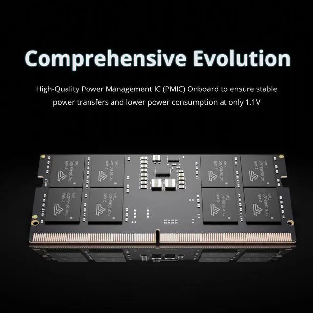 Alt view image 3 of 4 - Timetec 32GB DDR5 5600MHz PC5-44800 Unbuffered Non-ECC 1.1V CL46 2Rx8 Dual Rank 262Pin SODIMM Laptop Memory RAM Module Upgrade