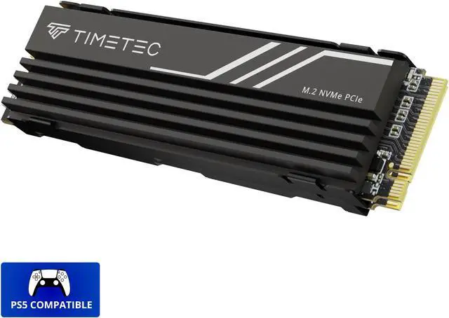 Alt view image 7 of 7 - Timetec 1TB PCIe 4.0 Heatsink Gaming SSD NVMe Phison E27T PCIe Gen4x4 M.2 2280 3D NAND TLC SLC Cache Read/Write Speed Up to 7,400/6,100 MB/s Internal Solid State Drive for PS5, PC Desktop
