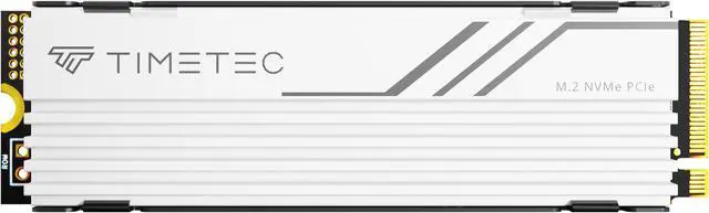 Main image of Timetec 1TB PCIe 4.0 White Heatsink Gaming SSD NVMe Phison E27T PCIe Gen4x4 M.2 2280 3D NAND TLC SLC Cache Read/Write Speed Up to 7,400/6,100 MB/s Internal Solid State Drive for PS5, PC Desktop