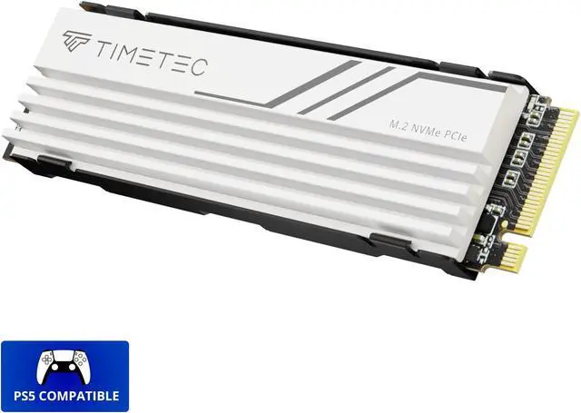Alt view image 6 of 7 - Timetec 2TB PCIe 4.0 White Heatsink Gaming SSD NVMe Phison E27T PCIe Gen4x4 M.2 2280 3D NAND TLC SLC Cache Read/Write Speed Up to 7,400/6,400 MB/s Internal Solid State Drive for PS5, PC Desktop