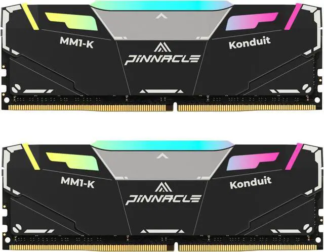Main image of Timetec Pinnacle Konduit RGB 32GB KIT(2x16GB) DDR4 3200MHz PC4-25600 CL16-18-18-38 XMP2.0 Overclocking 1.35V Dual Rank Compatible for AMD and Intel Desktop Gaming PC Memory Module - Black