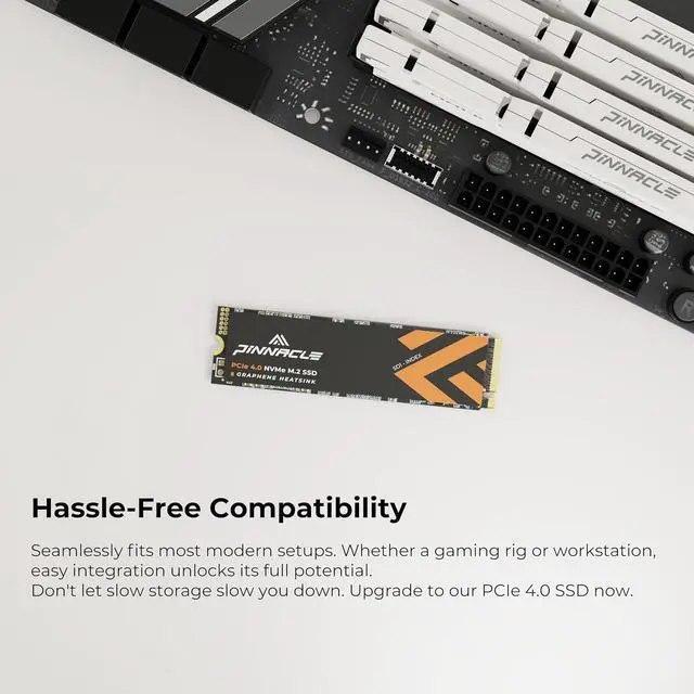 Alt view image 3 of 7 - Timetec 2TB PCIe 4.0 Gaming SSD with Graphene Heat Spreader NVMe PHISON PS5027-E27T PCIe Gen4x4 M.2 2280 3D NAND TLC 2000TBW Read/Write Speed Up to 7,400/6,400 MB/s for PS5 Pro, PC Laptop, Desktop