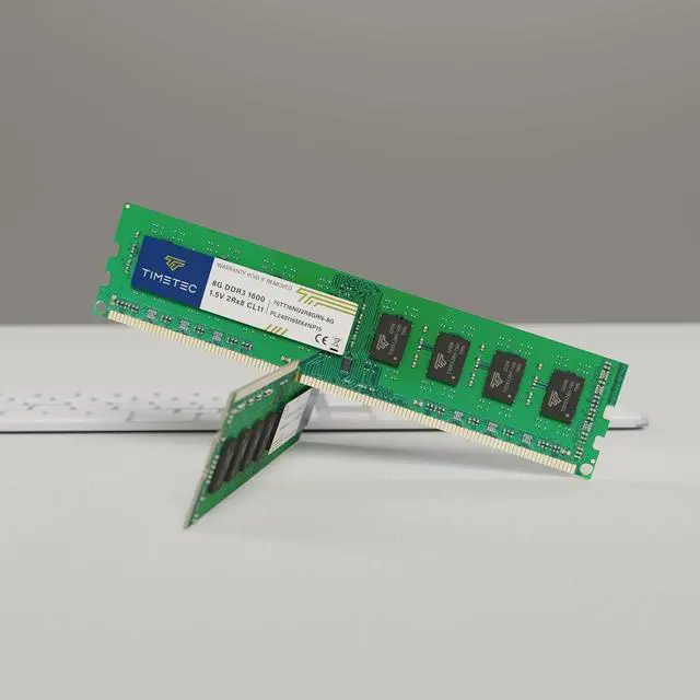 Alt view image 2 of 7 - Timetec 8GB DDR3 1600MHz(DDR3-1600) PC3-12800 Non-ECC Unbuffered 1.5V CL11 2Rx8 Dual Rank 240 Pin UDIMM Desktop PC Computer Memory RAM Module Upgrade
