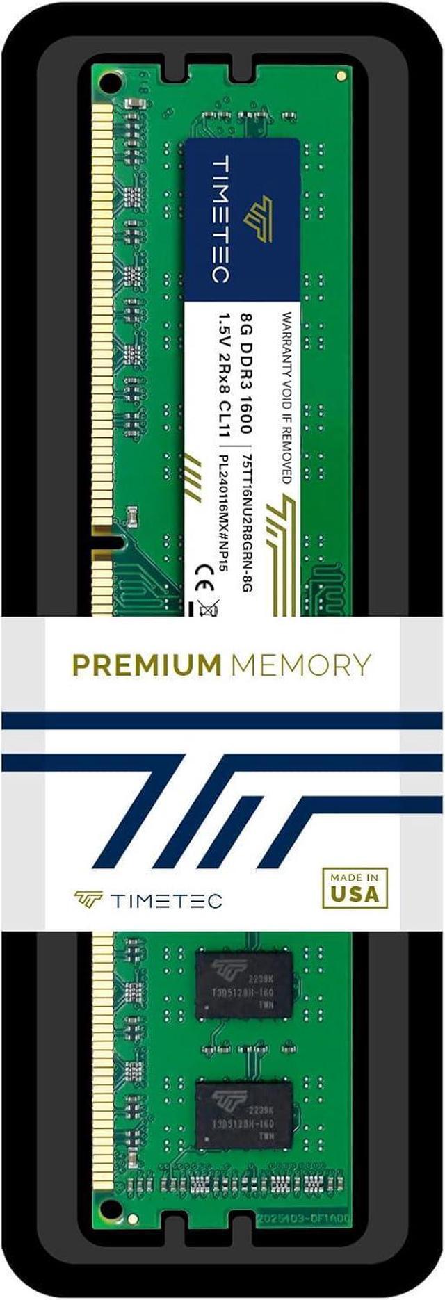 Alt view image 7 of 7 - Timetec 16GB KIT(2x8GB) DDR3 1600MHz (DDR3-1600) PC3-12800 (PC3-12800U) Non-ECC Unbuffered 1.5V CL11 2Rx8 Dual Rank 240 Pin UDIMM Desktop PC Computer Memory RAM(SDRAM) Module Upgrade