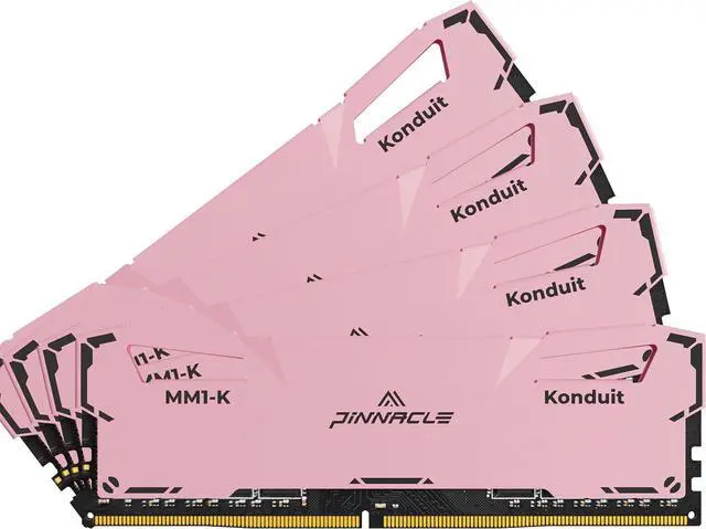 Main image of Timetec Pinnacle Konduit 32GB KIT(4x8GB) DDR4 3200MHz PC4-25600 CL16-18-18-38 XMP2.0 Overclocking 1.35V Compatible for AMD and Intel Desktop Gaming PC Memory Module RAM - Pink