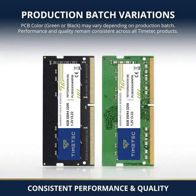 Alt view image 2 of 7 - Timetec 8GB DDR4 3200MHz (PC4-3200AA) PC4-25600 SODIMM Laptop RAM 260-Pin 1.2V CL22 Non-ECC Unbuffered Memory Module for Laptop, Notebook, Mini PC, All-in-One