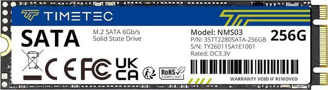 Main image of Timetec 256GB 3D NAND M.2 2280 SATA Internal Solid State Drive