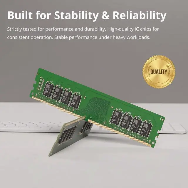 Alt view image 6 of 7 - Timetec 8GB DDR4 2400MHz (PC4-2400T) PC4-19200 UDIMM Desktop RAM 288-Pin 1.2V CL17 Non-ECC Unbuffered DIMM Memory Module Upgrade