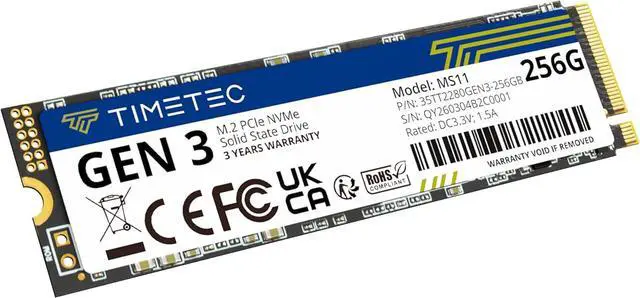 Alt view image 7 of 7 - Timetec 256GBx10 (10 Pack) SSD NVMe PCIe Gen3x4 8Gb/s M.2 2280 3D NAND TLC 150TBW SLC Cache Read/Write Speed Up to 2,100/1,600 MB/s Internal Solid State Drive for PC Laptop and Desktop