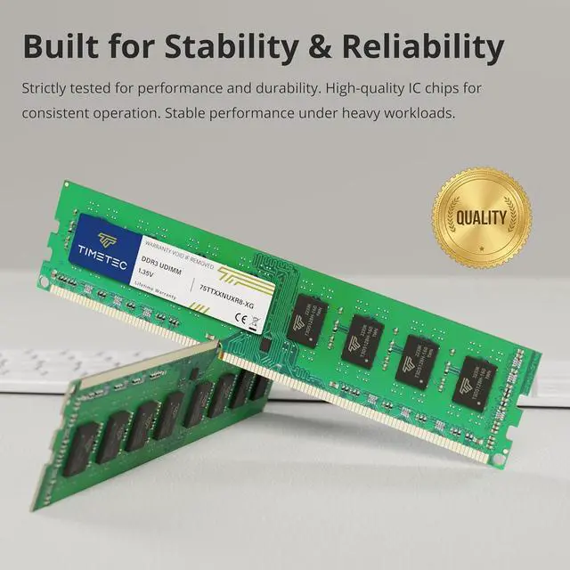 Alt view image 5 of 7 - Timetec 16GB KIT(2x8GB) DDR3 1333MHz PC3-10600 Non-ECC Unbuffered 1.5V CL9 2Rx8 Dual Rank 240 Pin UDIMM PC Desktop Computer Memory RAM Module Upgrade (16GB KIT(2x8GB))
