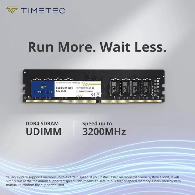 Timetec 16GB KIT (2x8GB) DDR4 3200MHz (PC4-3200AA) PC4-25600 UDIMM