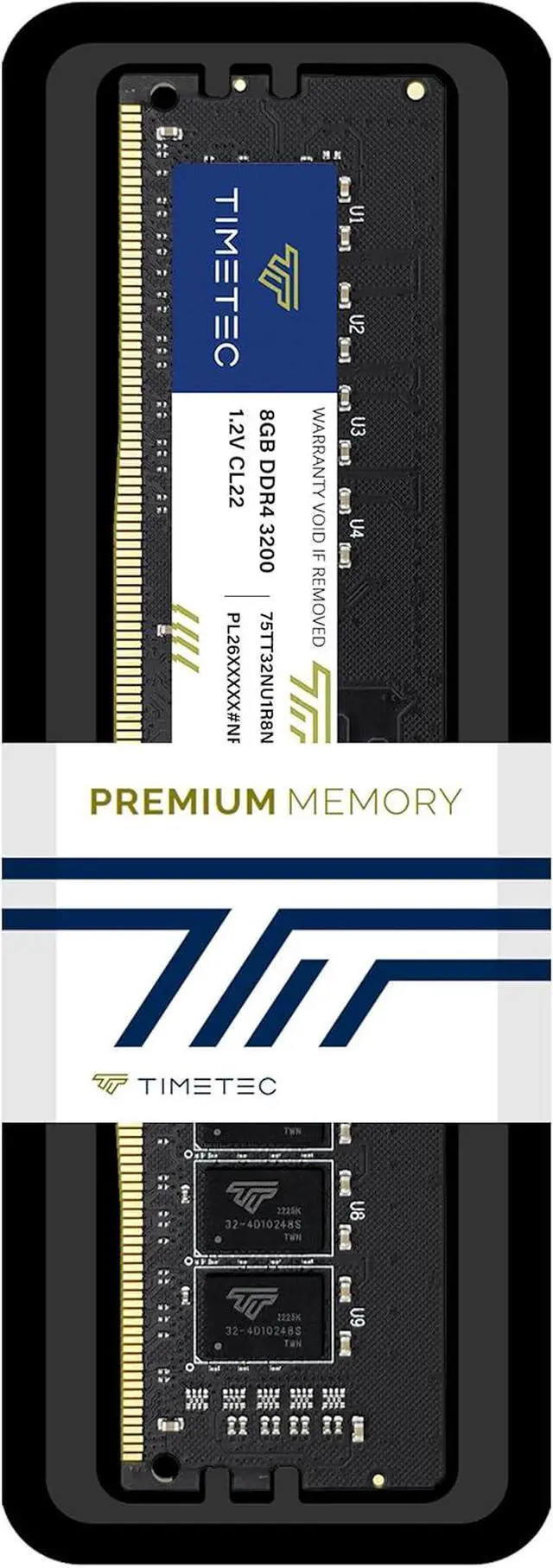 Alt view image 7 of 7 - Timetec 32GB DDR4 3200MHz (or 2933MHz or 2666MHz) PC4-25600 Non-XMP CL22 1.2V Non-ECC Unbuffered 2Rx8 Dual Rank 288 Pin UDIMM Desktop PC Computer Memory RAM Module Upgrade