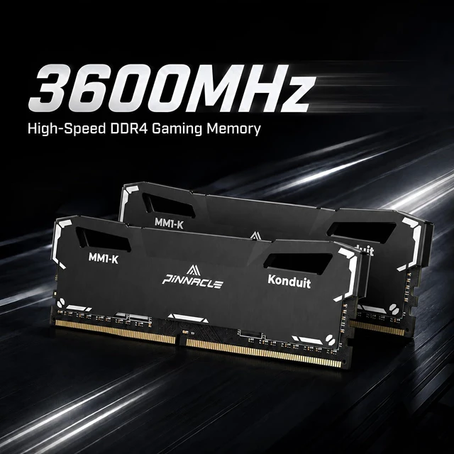 Alt view image 3 of 7 - Timetec Pinnacle Konduit 16GB DDR4 3600MHz PC4-28800 CL18-22-22-42 XMP2.0 Overclocking 1.35V Dual Rank Compatible for AMD and Intel Desktop Gaming PC Memory Module - Black