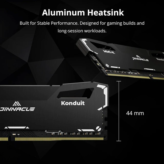 Alt view image 6 of 7 - Timetec Pinnacle Konduit 16GB DDR4 3600MHz PC4-28800 CL18-22-22-42 XMP2.0 Overclocking 1.35V Dual Rank Compatible for AMD and Intel Desktop Gaming PC Memory Module - Black
