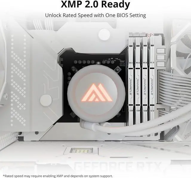 Alt view image 4 of 7 - Timetec Pinnacle Konduit 16GB DDR4 3600MHz PC4-28800 CL18-22-22-42 XMP2.0 Overclocking 1.35V Dual Rank Compatible for AMD and Intel Desktop Gaming PC Memory Module - White