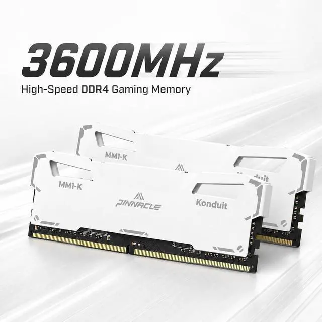 Alt view image 3 of 7 - Timetec Pinnacle Konduit 16GB KIT(2x8GB) DDR4 3600MHz PC4-28800 CL18-22-22-42 XMP2.0 Overclocking 1.35V Compatible for AMD and Intel Desktop Gaming PC Memory Module RAM - White