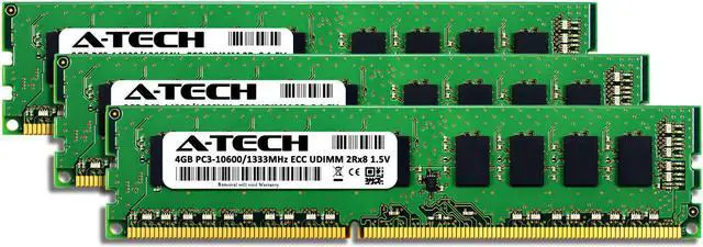 Alt view image 2 of 2 - (NOT FOR HOME PC!) 12GB 3x 4GB PC3-10600E ECC UDIMM Dell Precision T3500 Memory RAM